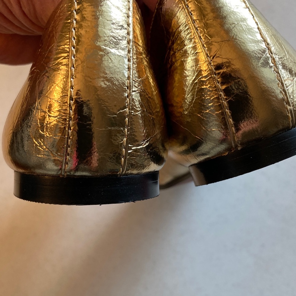 Madewell Metallic Gold Ballet Flats - Picture 6 of 7
